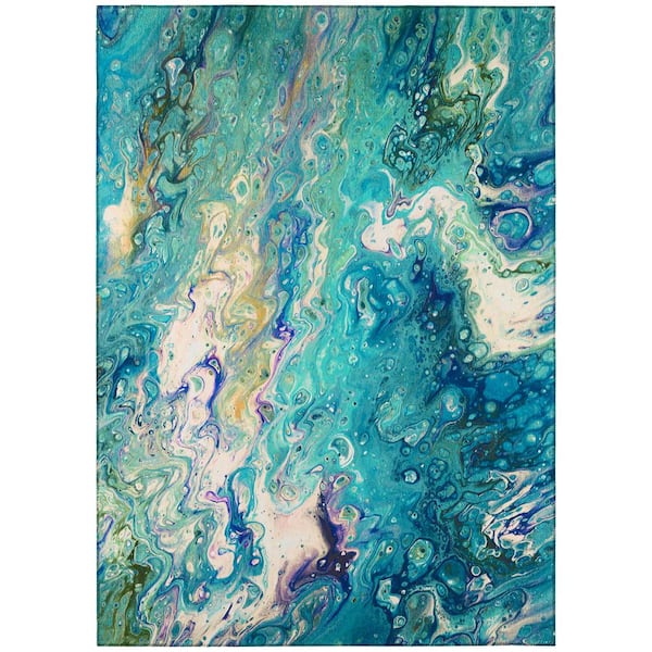 Addison Rugs Copeland Lagoon 5 ft. x 7 ft. 6 in. Abstract Area Rug