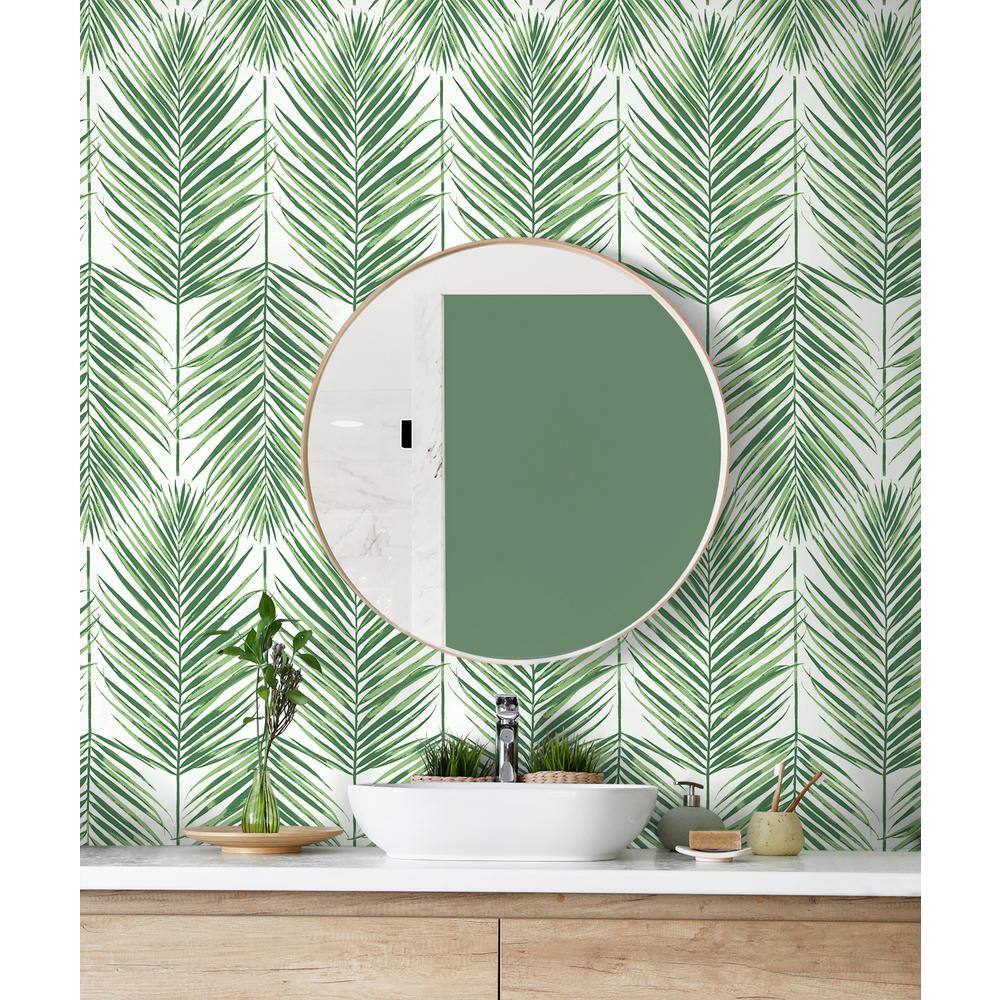 Greenery Vinyl Self-Adhesive Peel and Stick Wallpaper Roll