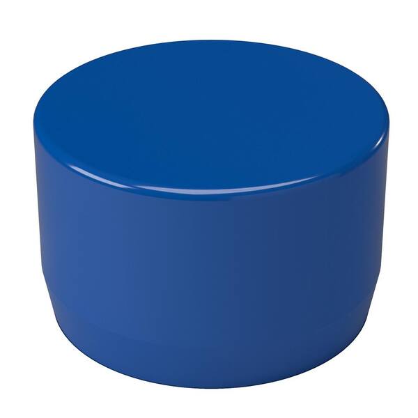 Blue Furniture Grade Pack of 10 FORMUFIT F012EEC-BL-10 PVC External End Cap 1/2 Size 