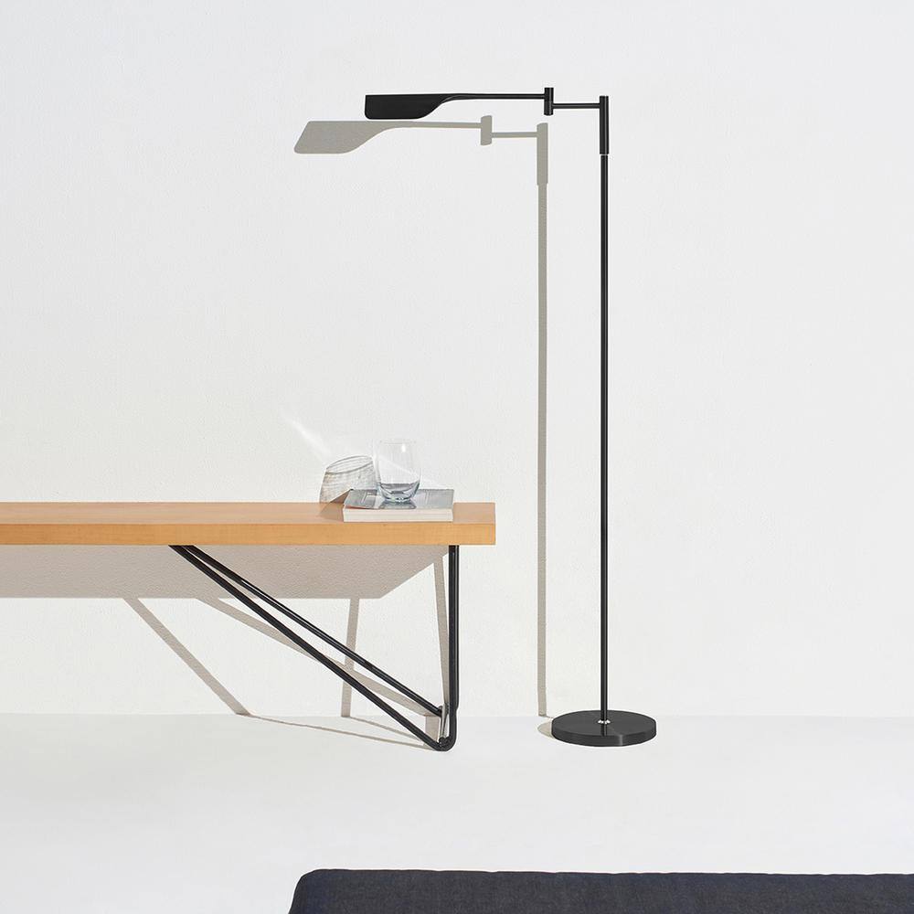 Black Adjustable 3-Way LED Task Floor Lamp