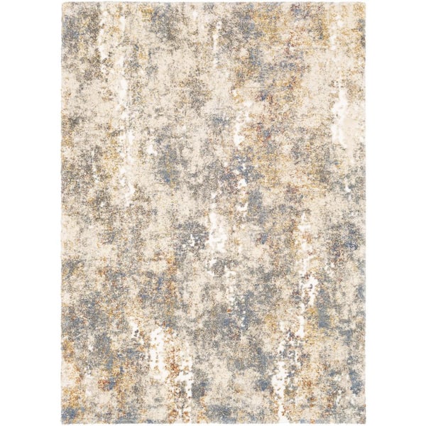 Tuscany 2 ft. x 4 ft. Yellow Abstract Indoor Area Rug
