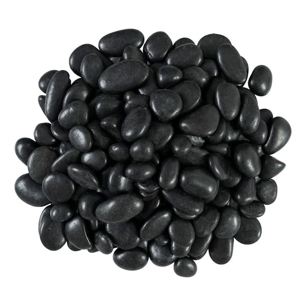 Polished Black 0.5 cu. ft . per Bag (0.25 in. to 0.75 in.) Bagged Landscape Pebbles (55 Bags/22.5 cu. ft./Pallet)
