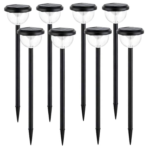 8-Pack Solar Pathway Lights, Solar Lights Outdoor Warm White Waterproof, Adjustable Solar Powered for Walkway, Garden