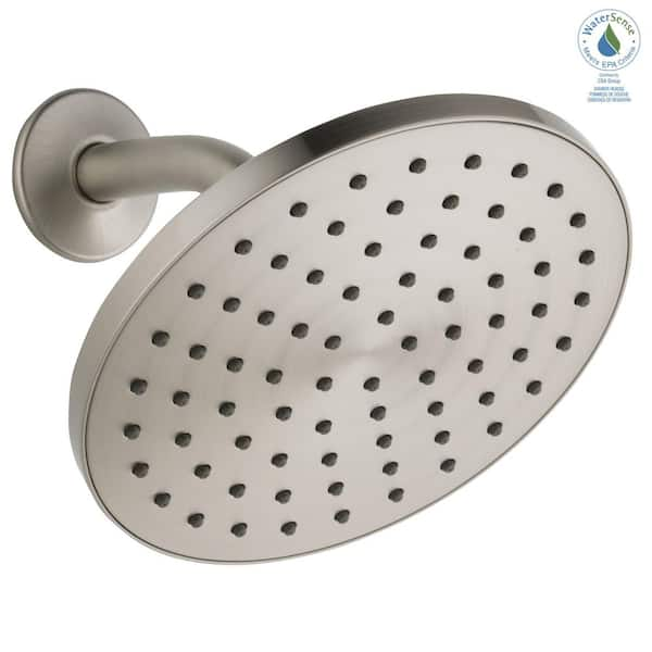 KOHLER Forte 1-Spray Pattern 5.5 in. Single Wall Mount Fixed Shower Head in  Vibrant Brushed Nickel R10282-G-BN - The Home Depot