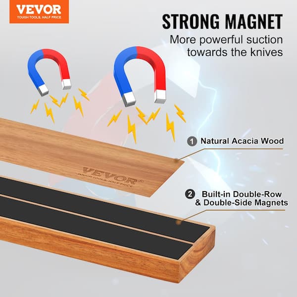 VEVOR Magnetic Knife Holder 16-Knife with Enhanced Strong Magnet