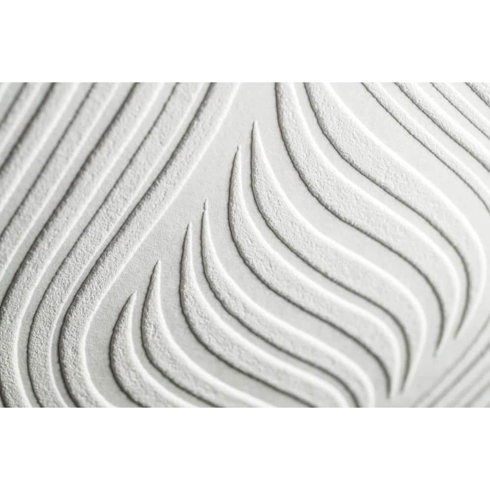 White Embossed Paintable Geometric Wallpaper Roll