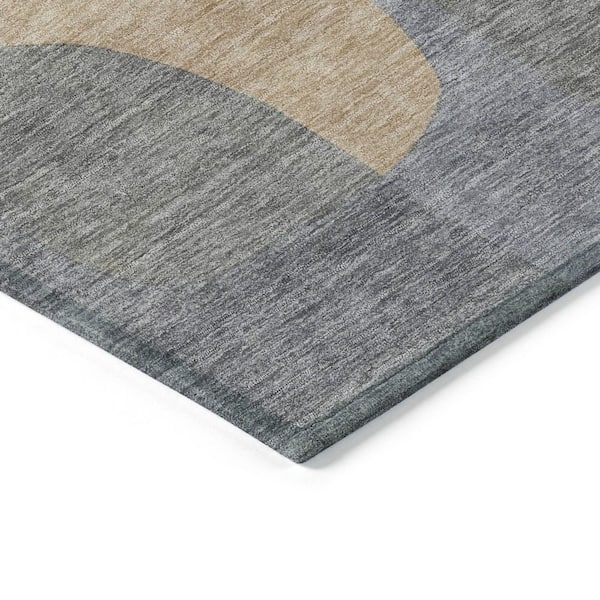 Chantille Machine Washable Indoor/Outdoor Abstract ACN1867 Gray 2 ft. 3 in. x 7 ft. 6 in. Runner Rug