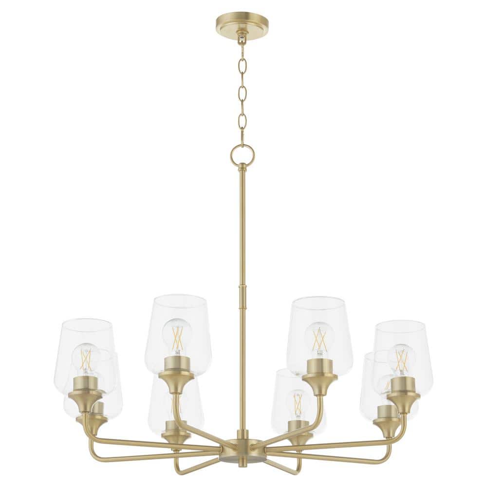 aged-brass-quorum-chandeliers-