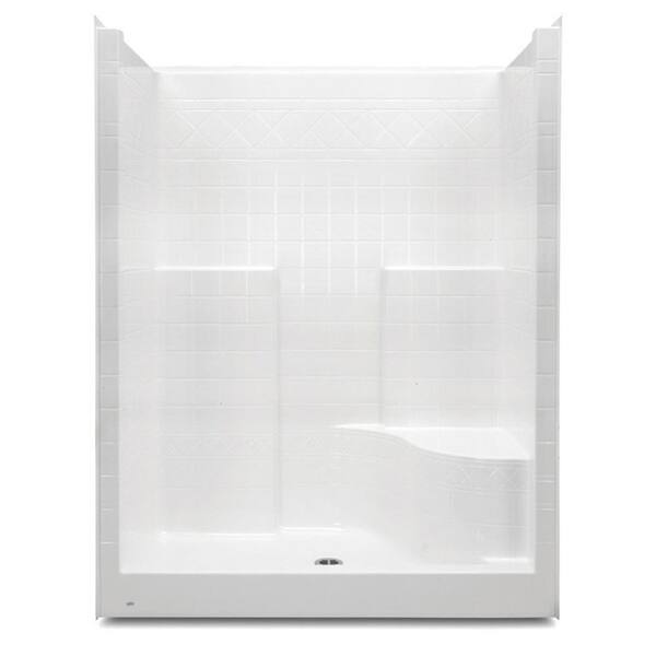 Aquatic Everyday 60 in. x 36 in. x 79 in. 1-Piece Shower Stall with ...