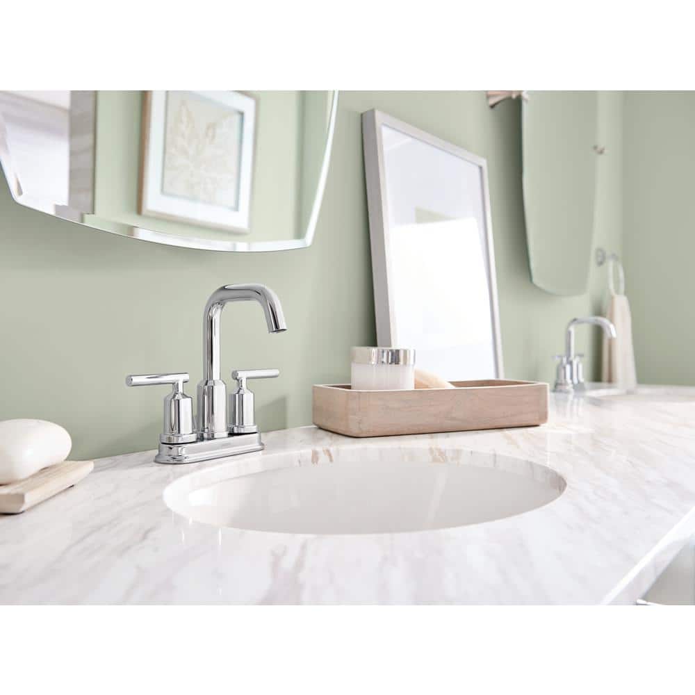 Gibson Chrome Two-Handle Centerset High Arc Bathroom Faucet