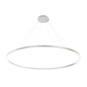 Spunto Collection 96-Watt Silver Integrated LED Chandelier