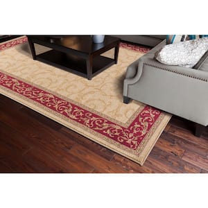 Jewel Collection Veronica Ivory Rectangle Indoor 9 ft. 3 in. x 12 ft. 6 in. Area Rug