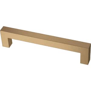 Modern Square 5-1/16 in. (128 mm) Champagne Bronze Cabinet Drawer Pull Bar with Open Back Design