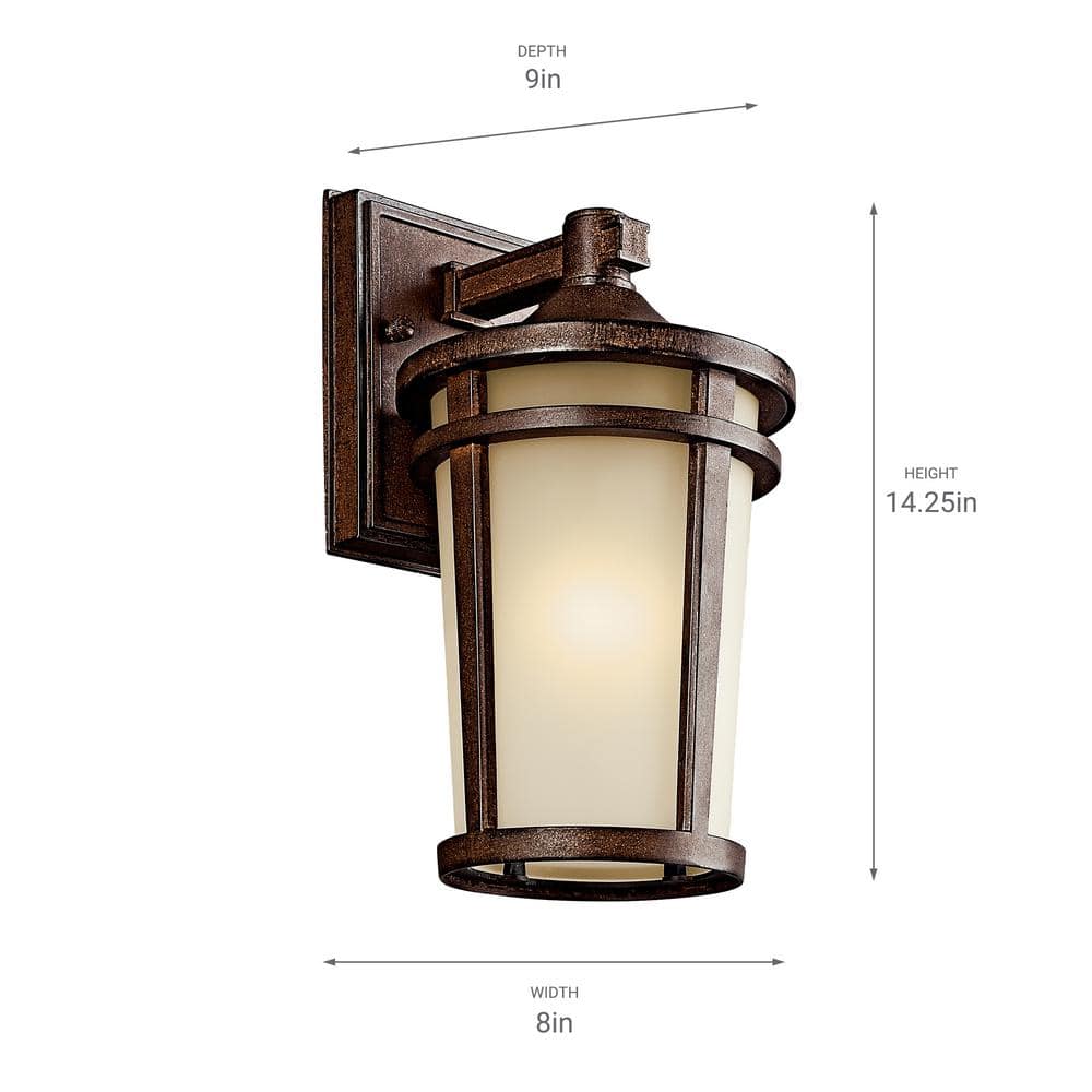 Brown Stone 14.25" Transitional Outdoor Wall Lantern