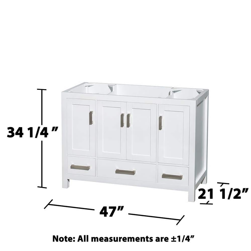 Sheffield White Freestanding Single Bathroom Vanity