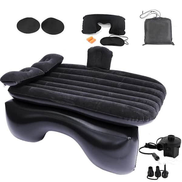 55 in. x 35 in. x 4.7 in. Inflatable Car Air Mattress Back Seat Bed with Air Pump, Portable Car Sleeping Mattress Bed