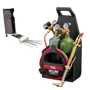Port-A-Torch Kit with Oxygen and Acetylene Tanks with Tip Cleaner for Cutting, Welding and Brazing