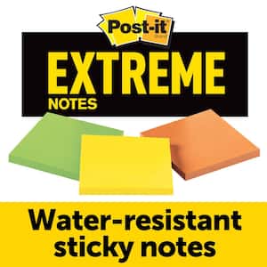 3 in. x 3 in. Extreme Notes, Orange, Green and Yellow (45 Sheets-Pad)(3 Pads-Pack)