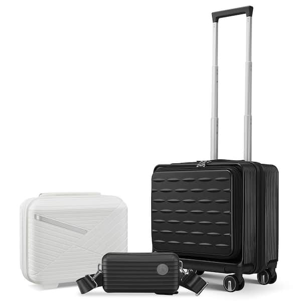 Nivencai 3-Piece Luggage Set 18 in. Carry On Luggage with Front Open Door and Laptop Interlayer