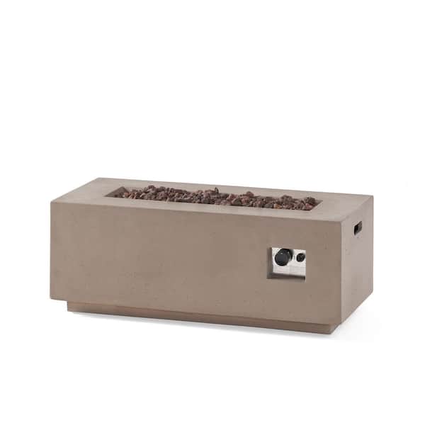 Mondawe 40 in. W 40,000 BTU Rectangular Reinforced Concrete Outdoor Propane Gas Fire Pit Table