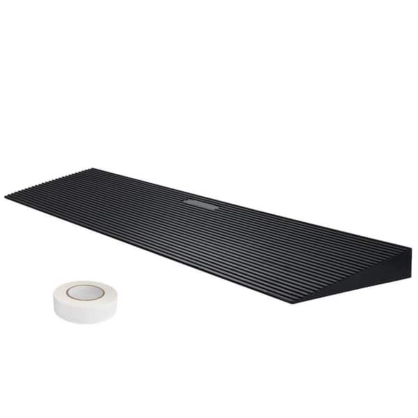 1.2 in. Rise Cuttable Threshold Ramp for Sweeping Robot, 35.4 in. Wide Natural Rubber Wheelchair Ramp, Non-Slip Ramp