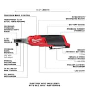 M12 FUEL 12V 3 in. Lithium-Ion Brushless Cordless Cut Off Saw Kit & 3/8 in. Ratchet w/5.0 Ah & 2.5 Ah Batteries