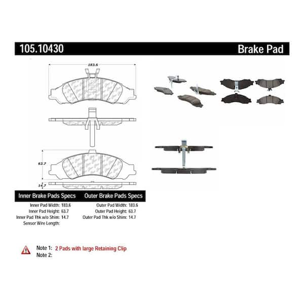 Centric Parts Disc Brake Pad Set 2004 Pontiac GTO