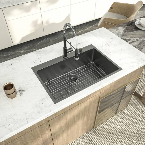 Logmey Gray Under Sink Mat 22 in. D x 31 in. L Slip Resistant