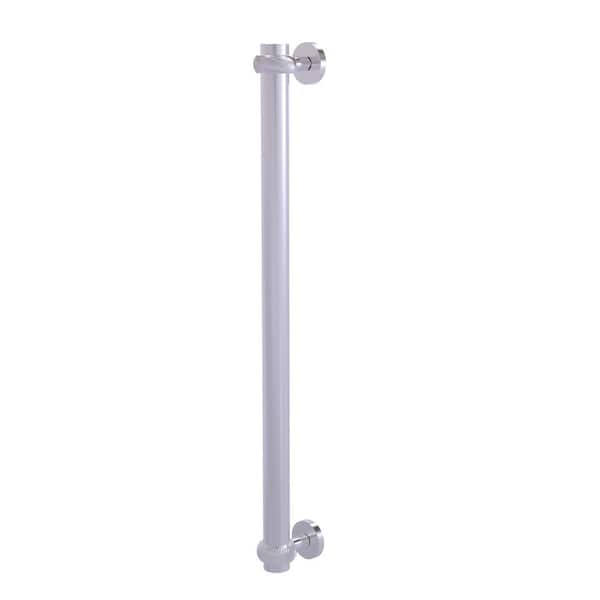 Allied Brass 18 in. Center-to-Center Refrigerator Pull with Twisted Aents in Satin Chrome