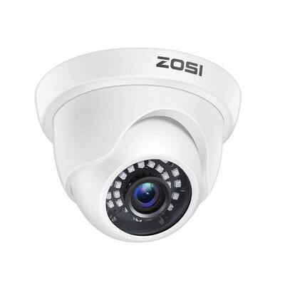 Wired 1080p Indoor/Outdoor Dome Security Camera 4-in-1 Compatible for TVI/CVI/AHD/CVBS DVR