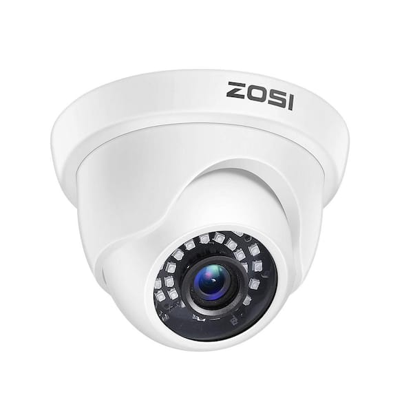ZOSI Wired 1080p Indoor/Outdoor Dome Security Camera 4-in-1 Compatible for TVI/CVI/AHD/CVBS DVR