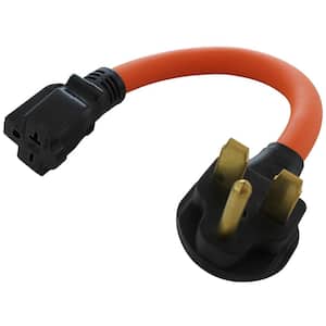 1 ft. 30 Amp 3-Prong 6-30P Commercial HVAC Plug to 6-15/20 Outlet