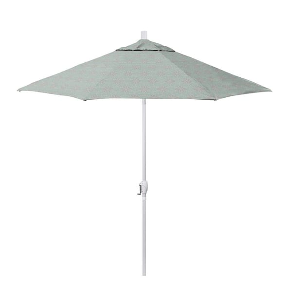 California Umbrella 9 Ft. Matted White Aluminum Market Patio Umbrella ...