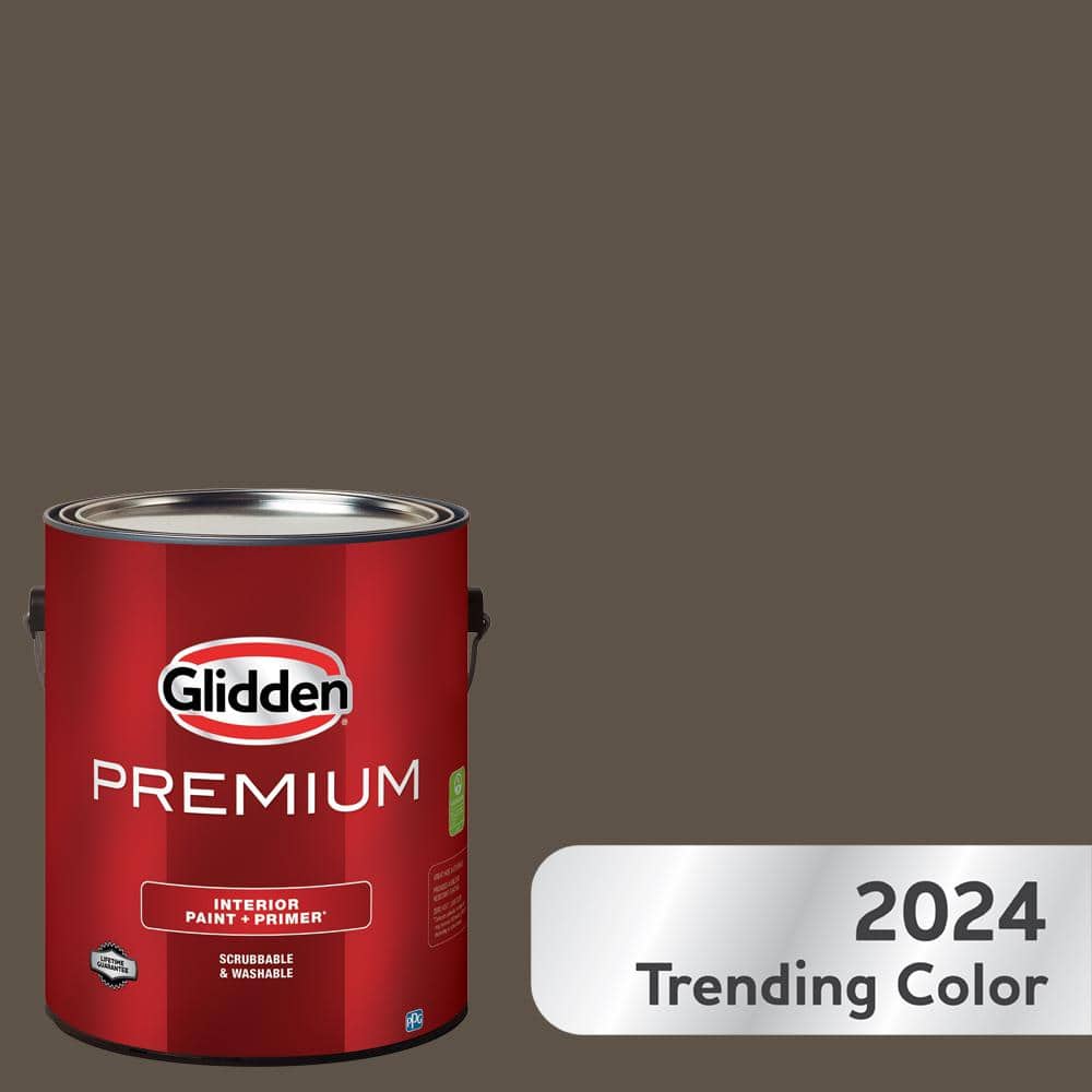 Glidden Premium 1 gal. PPG10217 Cabin Fever Flat Interior Latex Paint