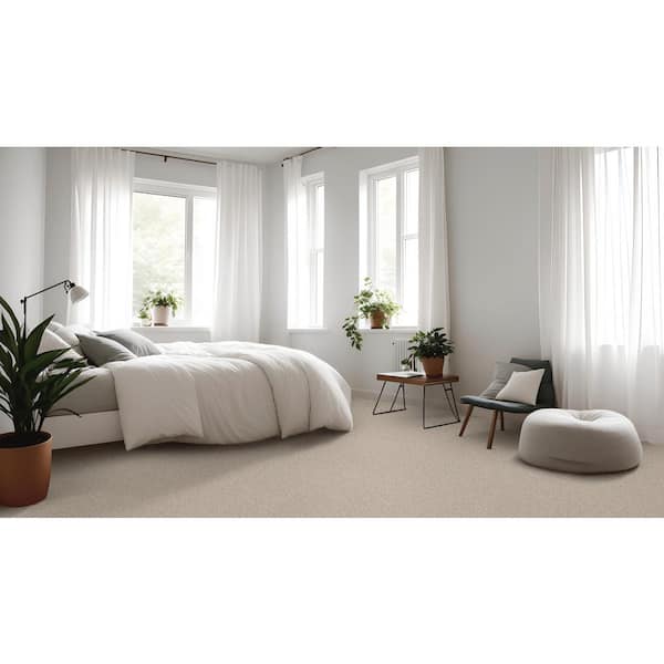 Vacation Pale Oak Beige 42 oz. SD High Performance Polyester Texture Carpet - Installation Required