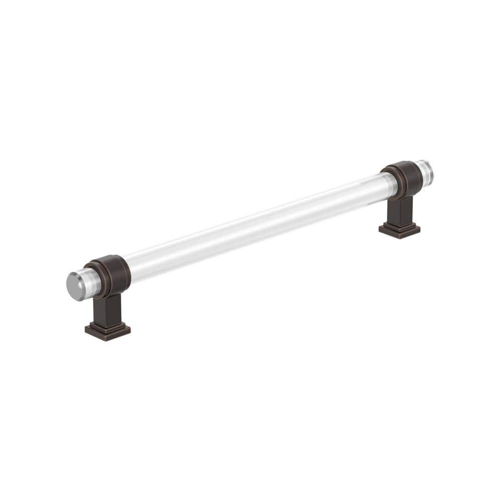 Glacio 8 in. (203mm) Modern Clear/Oil Rubbed Bronze Bar Cabinet Pull price history on PriceWatchPro