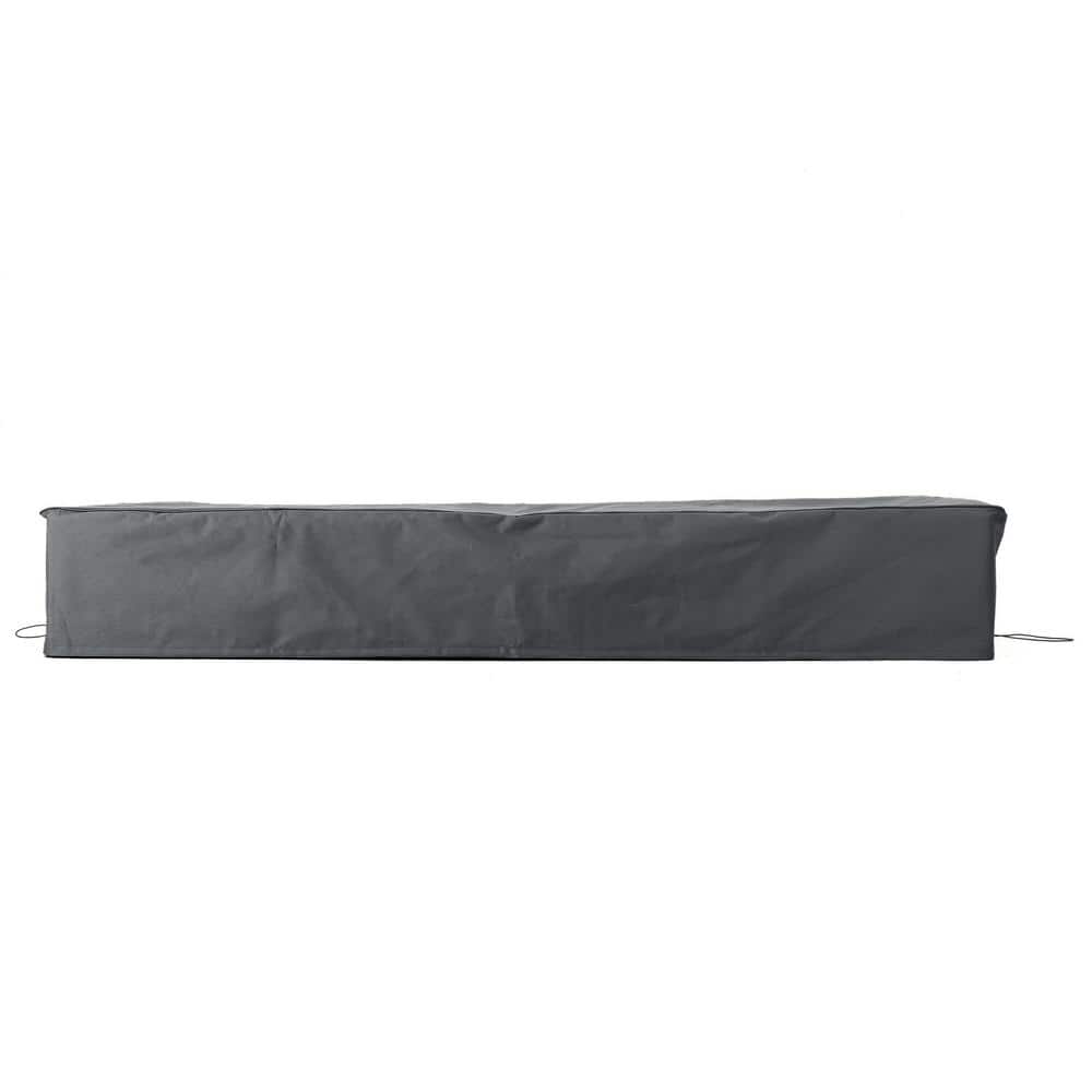 Gray Waterproof Fabric Outdoor Chaise Lounge Cover