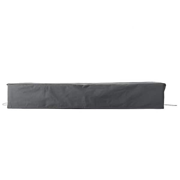 Shield Gray Fabric Outdoor Patio Chaise Lounge Cover