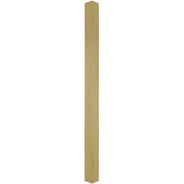 EVERMARK Stair Parts 43 in. x 1-3/4 in. 5360 Unfinished Red Oak Full Square Craftsman Wood Baluster for Stair Remodel
