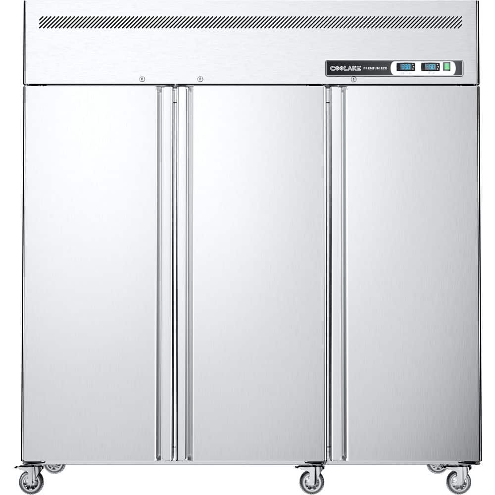 72 in. 54 cu. ft. Auto Defrost 3-Door Commercial Refrigerator Freezer, Reach in Upright Refrigerator in Stainless Steel