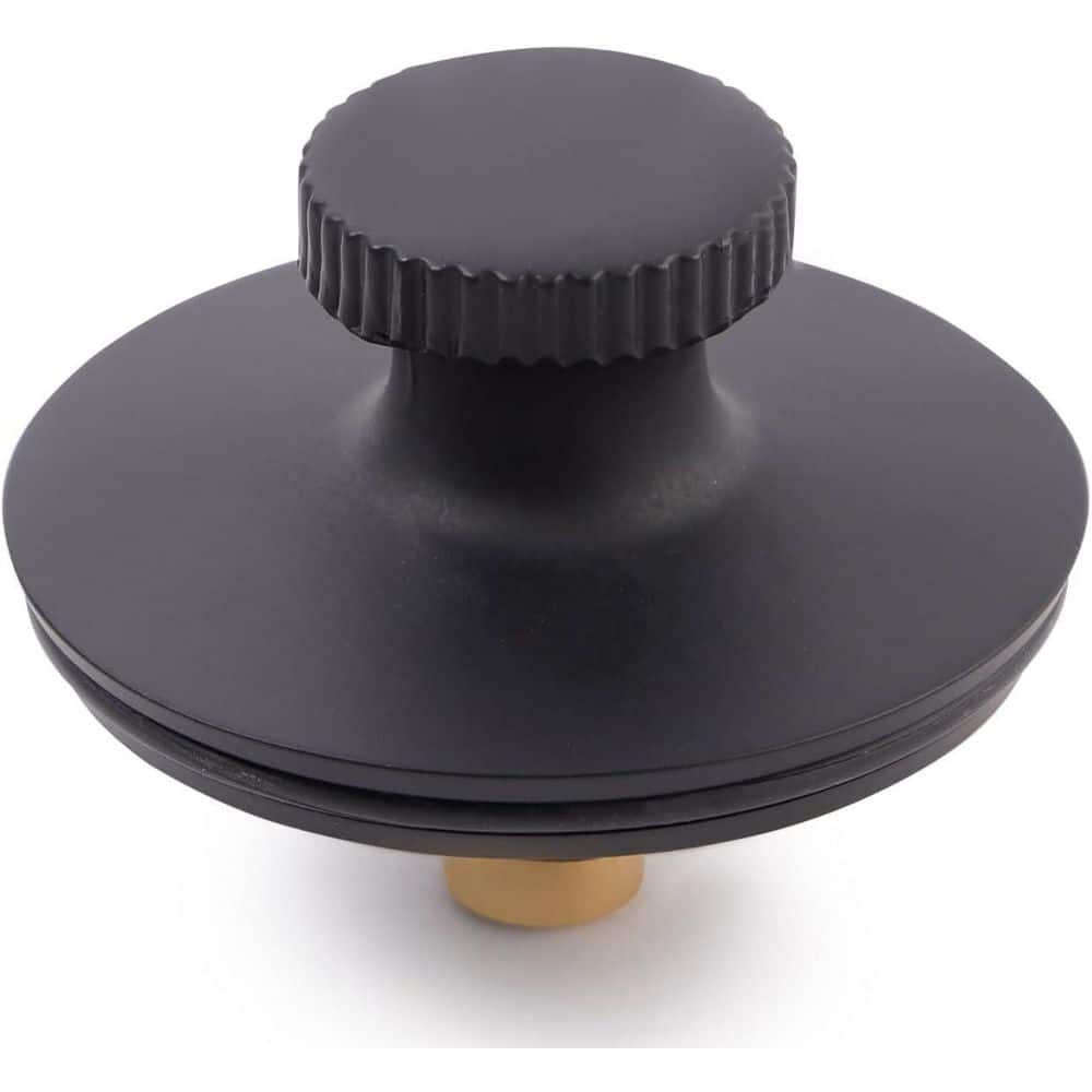 Supplygiant Lift and Turn Tub Drain Stopper, 5/16 or 3/8 Inner Bathtub Shoe, Bathtub Drain Assembly, Matte Black Finish price history on PriceWatchPro