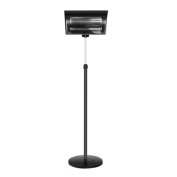 Tidoin 1500-Watt Metal Standing Electric Patio Heater with Overheat Protection and Adjustable Height