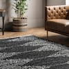 nuLOOM Black 2 ft. 6 in. x 6 ft. Bria Moroccan Shag Tasseled Runner Rug GCDI09E-2606
