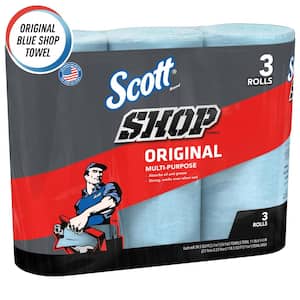 Blue Cleaning Shop Towel Cleaning Wipes (3-Pack)