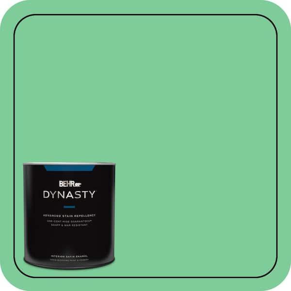 BEHR DYNASTY 1 qt. #460B-4 Garden Glow Satin Enamel Interior Stain-Blocking Paint & Primer