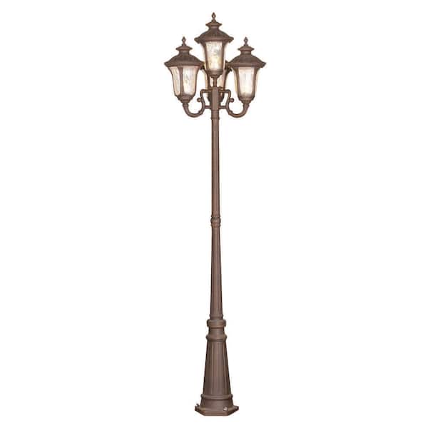 Whitingham 4-Light Imperial Bronze Cast Aluminum Hardwired Outdoor Waterproof Post Light Set With No Bulbs Included