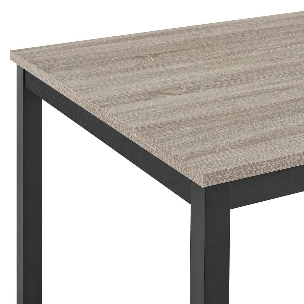 Daphne Beige and Black Solid Wood 5-Piece Counter Dining Set