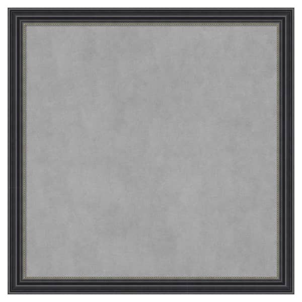 Amanti Art Stylish Black Narrow 13 in. x 13 in Framed Magnetic Board