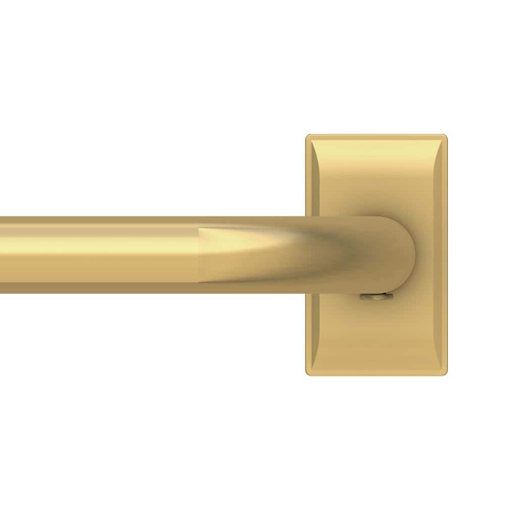 36 in. - 72 in. Adjustable 1 in. Wraparound Single Curtain Rod in Gold