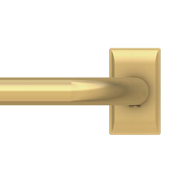 36 in. - 72 in. Adjustable 1 in. Wraparound Single Curtain Rod in Gold